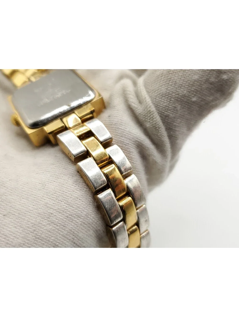 Gruen GR7984 Watch Women 20mm New Battery Reversible Band Gold And Two-Tone